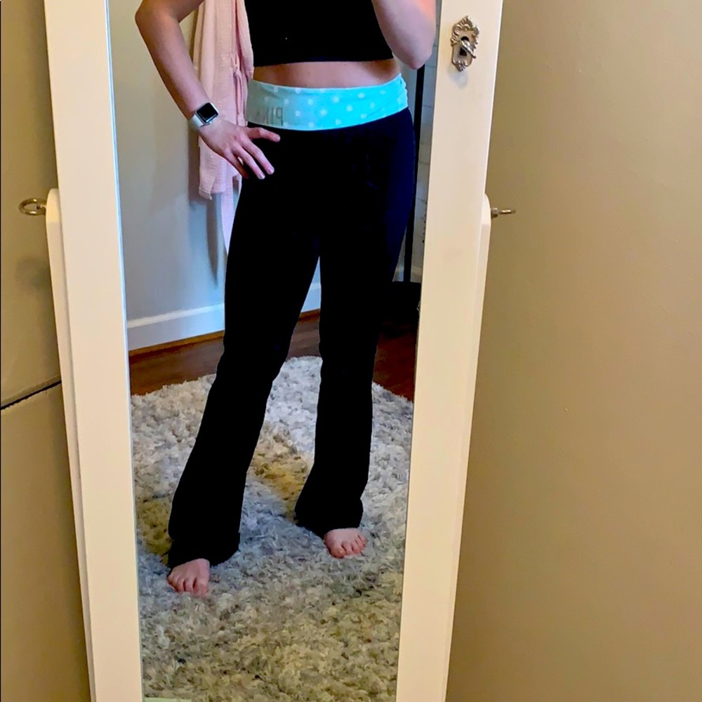 Pink flare leggings